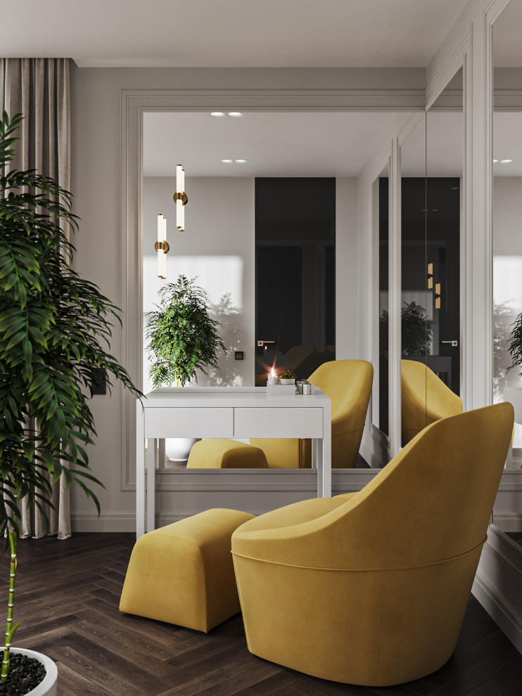 Яркий неоклассический интерьер