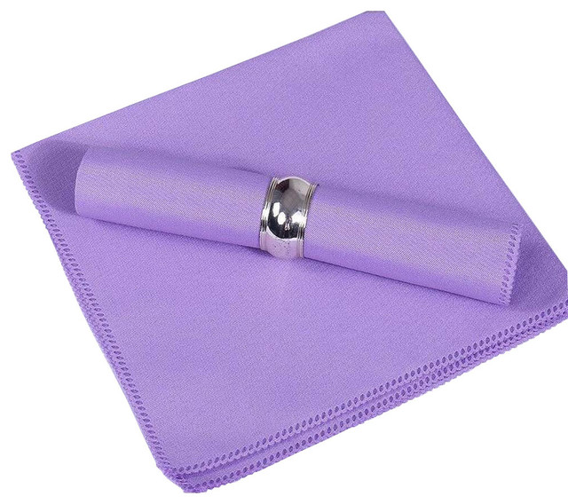 Purple 6 Pcs Colorful Cloth Napkins Fabric Napkins Modern Napkins