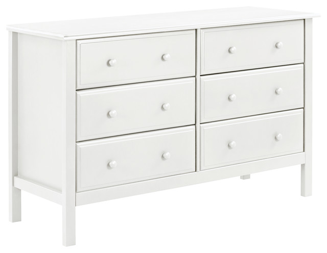 Davinci Jayden 6 Drawer Double Wide Dresser In White