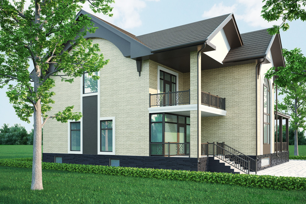 Проект фасада жилого дома в КП Лесной пейзаж. г. Москва