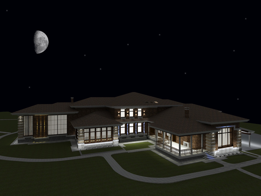 Освещение загородного комплекса