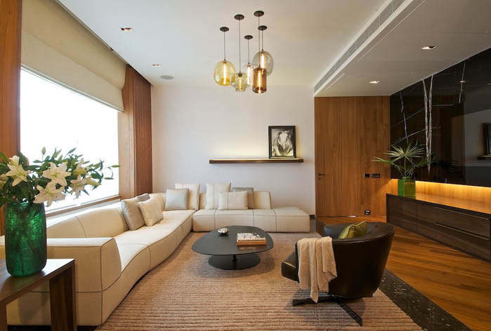 Inspiration for a contemporary living room in Delhi.