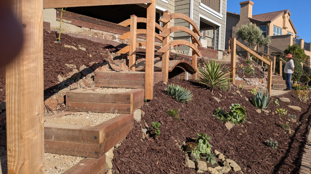 Japanese-Style Garden on a Steep Slope, San Francisco Bay Area