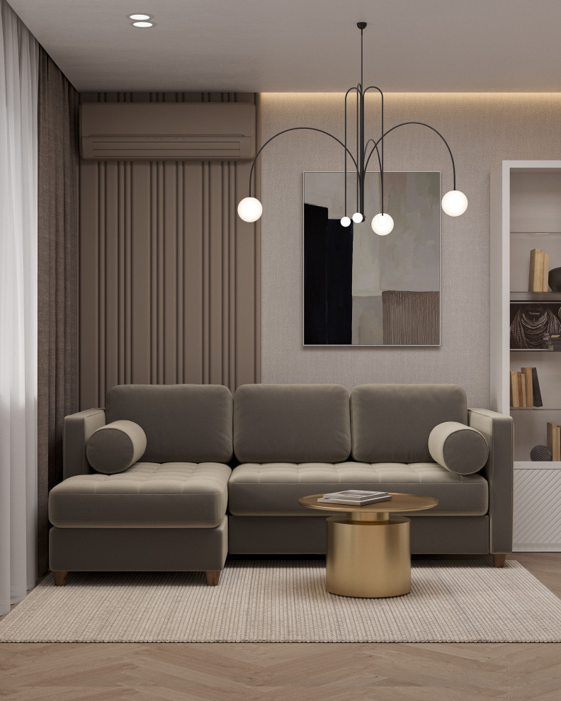 Стильная гостиная. Минимализм и неоклассика.