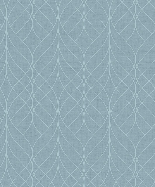 Hartley Blue Geo Wallpaper, Swatch Contemporary Wallpaper by Brewster Home Fashions Houzz