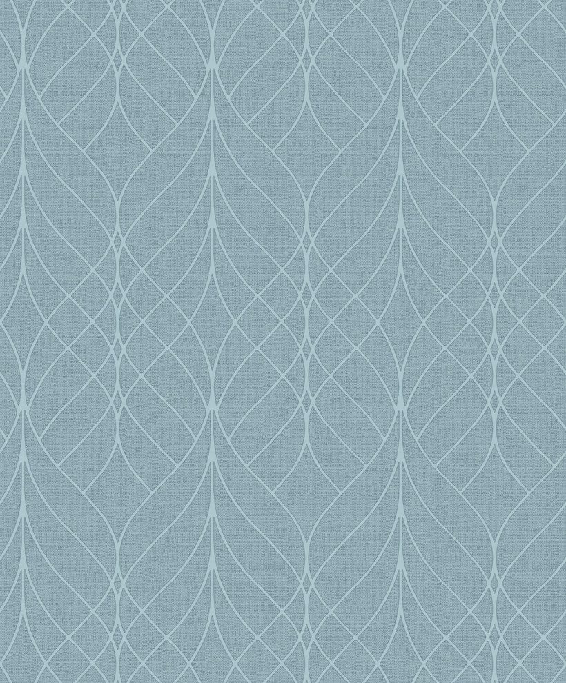 Hartley Blue Geo Wallpaper, Swatch Contemporary Wallpaper by — free download