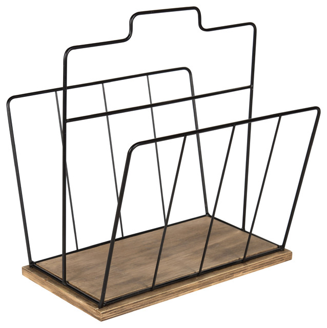 Kate And Laurel Benbrook File Holder Desk Organizer Kate And Laurel Benbrook File Holder Desk Organizer Rustic Wood Black