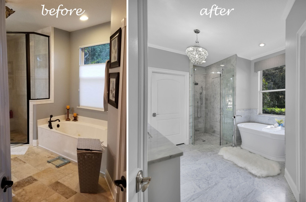 Example of a transitional bathroom design in Jacksonville