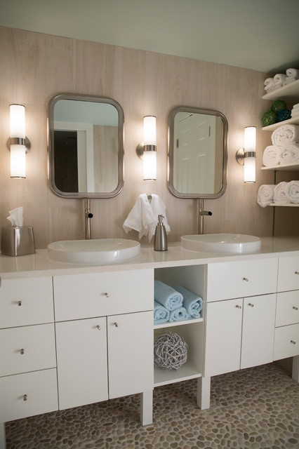 Lakeside Gathering contemporary-bathroom