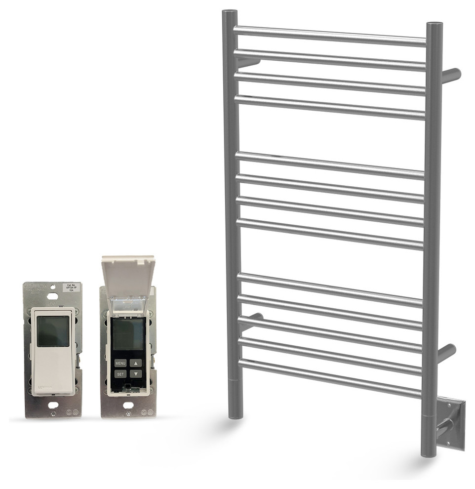 Hardwired Towel Warmer With Programmable Timer, Amba Jeeves C Straight