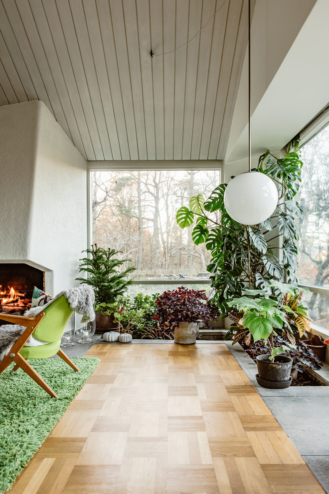 Inspiration for a midcentury living room in Stockholm.