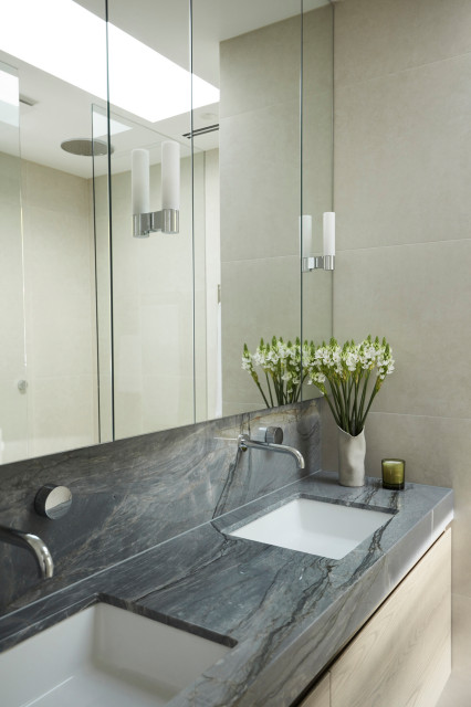 Stawell St Prahran Townhouse Renovation contemporary-bathroom
