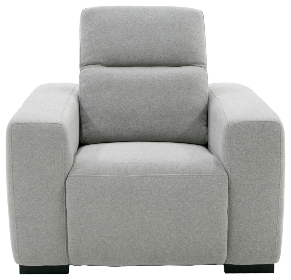 Divani Casa Bode Modern Grey Fabric Recliner Chair
