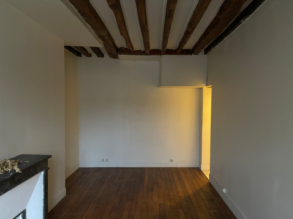 Photo de la chambre (création d'une salle d'eau au fond) - Avant projet