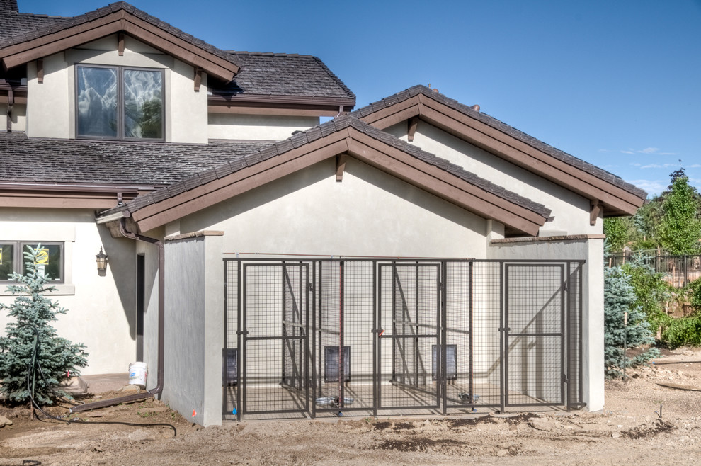 custom home, east boulder county - transitional - shed