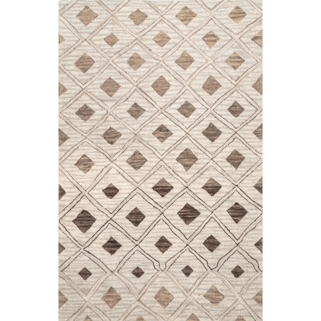 Arvin Olano x RugsUSA Coco Trellis Wool Rug, 9'x12' Scandinavian