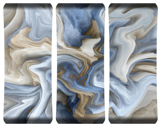 Blue Swirl Hd Curved Steel Wall Art Blue Swirl Hd Curved Steel Wall Art