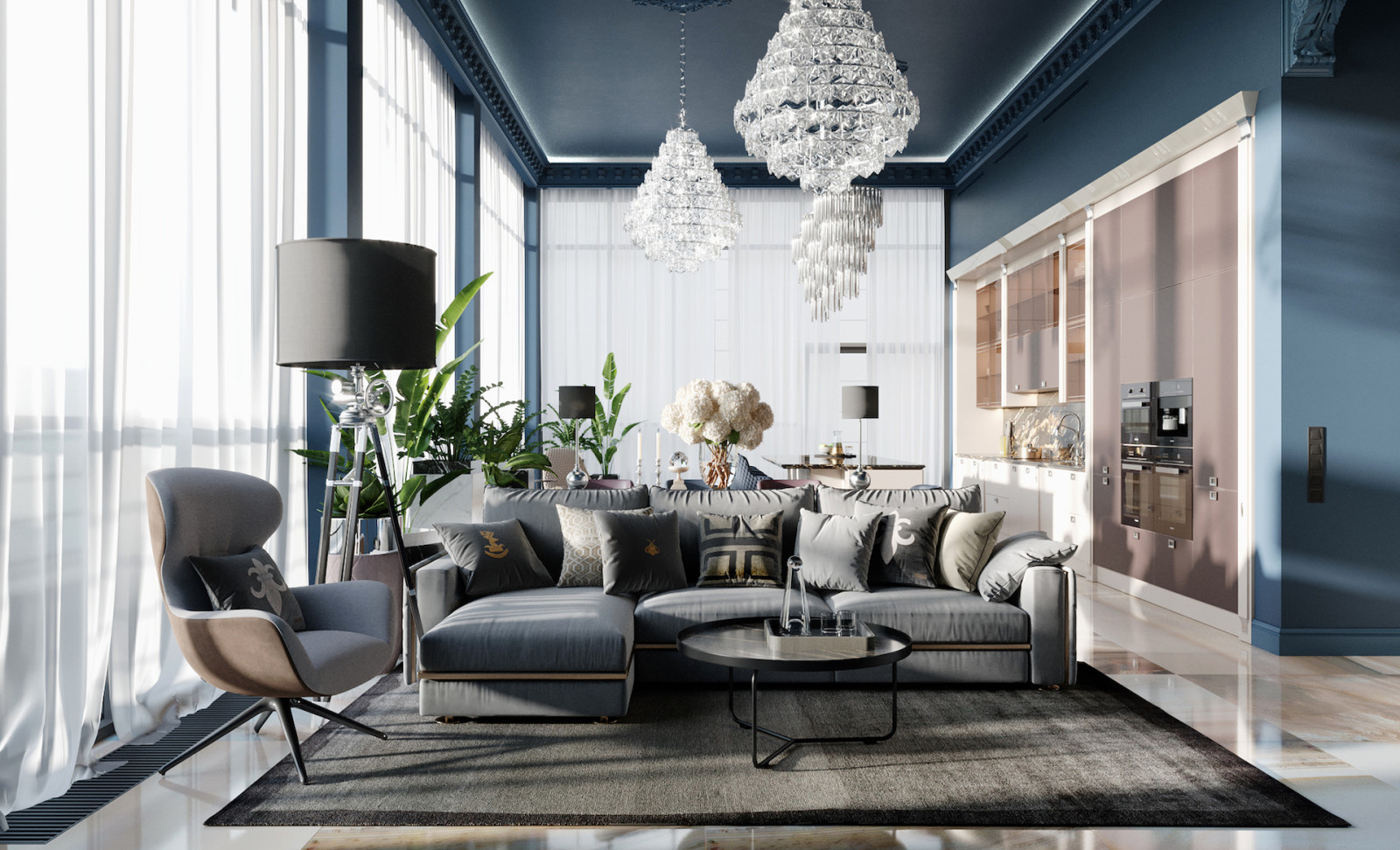 Квартира 200 м² в ЖК «Riverside»