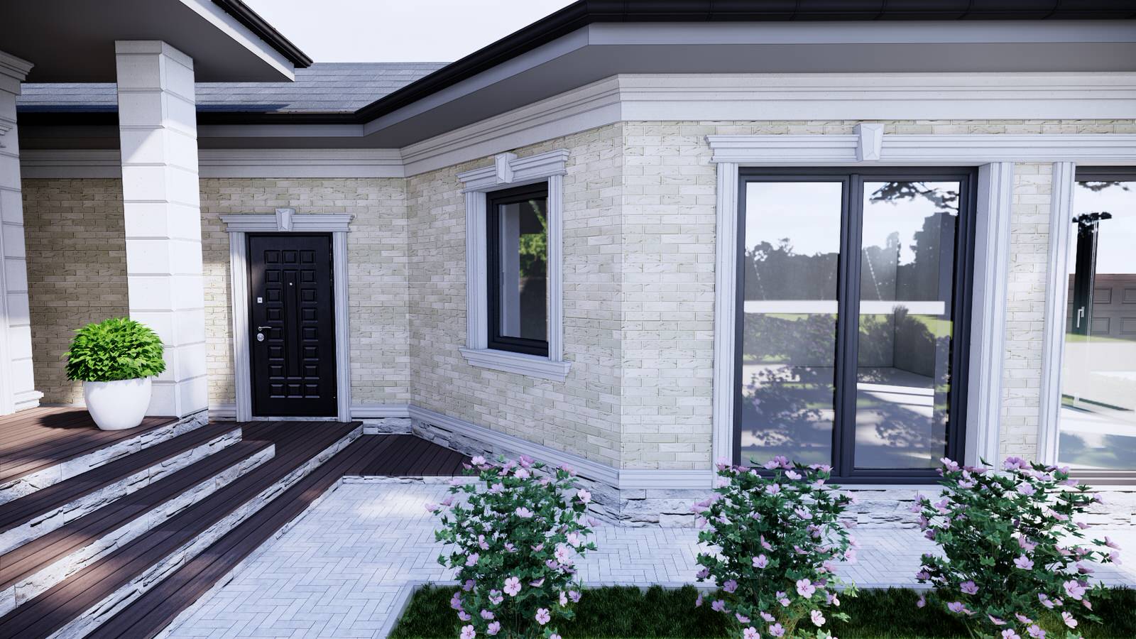 Проект дома с бассейным комплексом