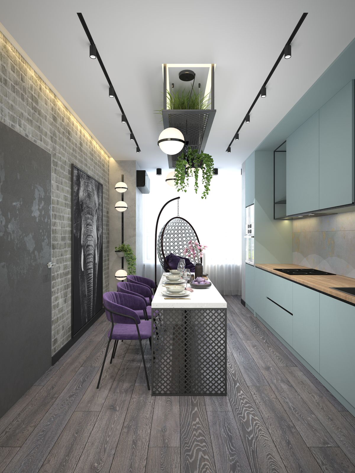 Квартира в ЖК Правобережный в стиле LOFT