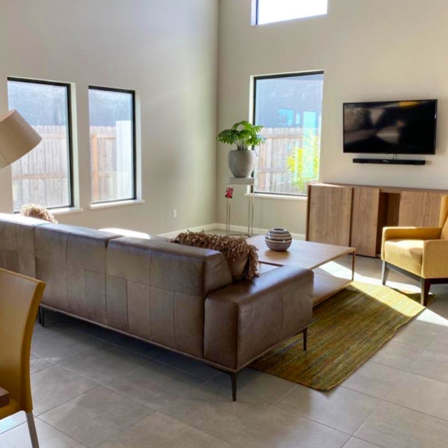 Structure 2020 Model Home Entry contemporary-living-room