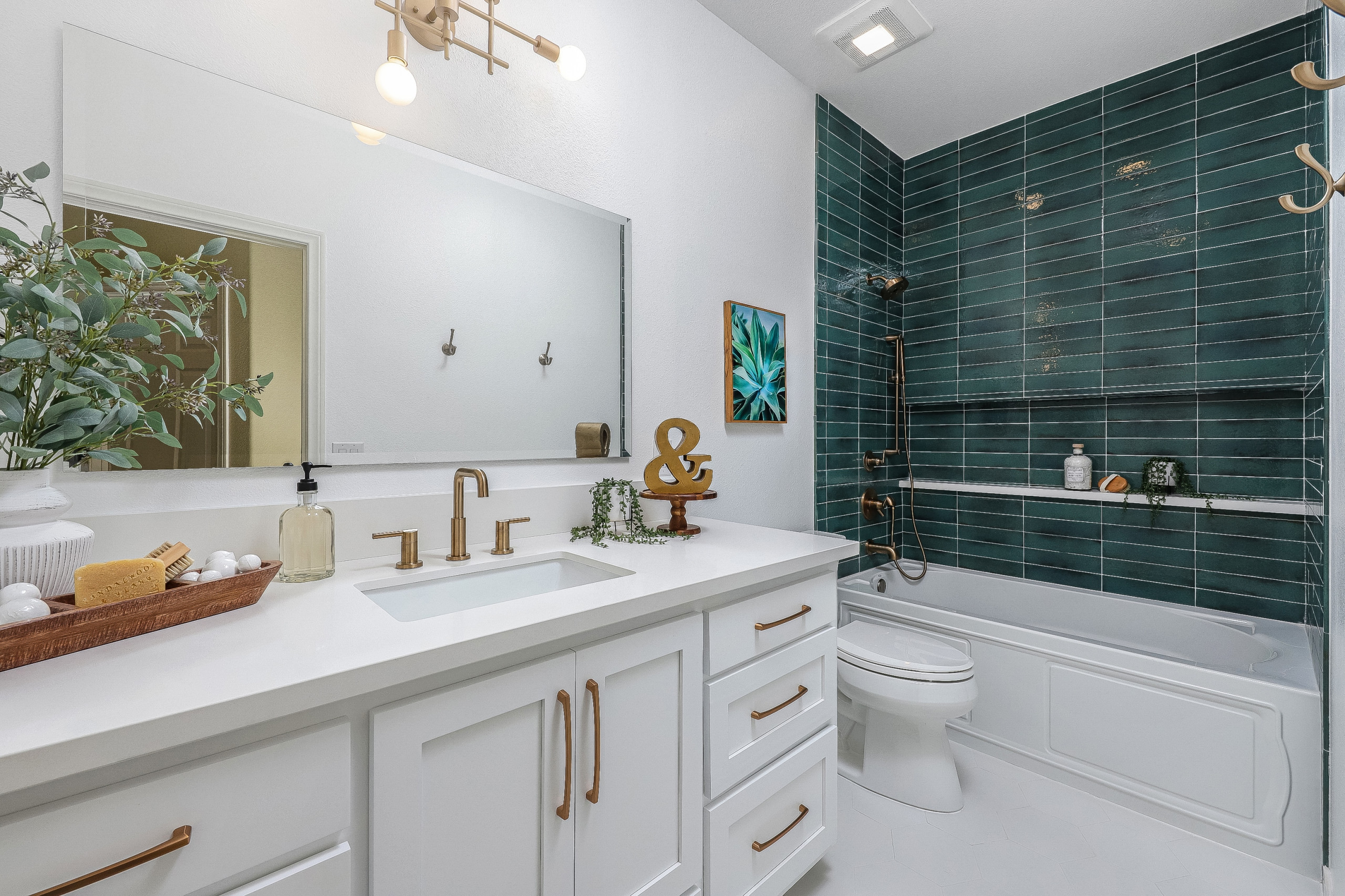 Vivid Guest Bath Remodel in Palmadle, CA *Las Brisas