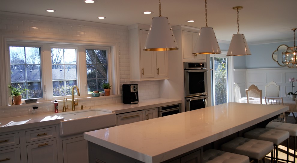 Inspiration for a transitional home design remodel in Chicago