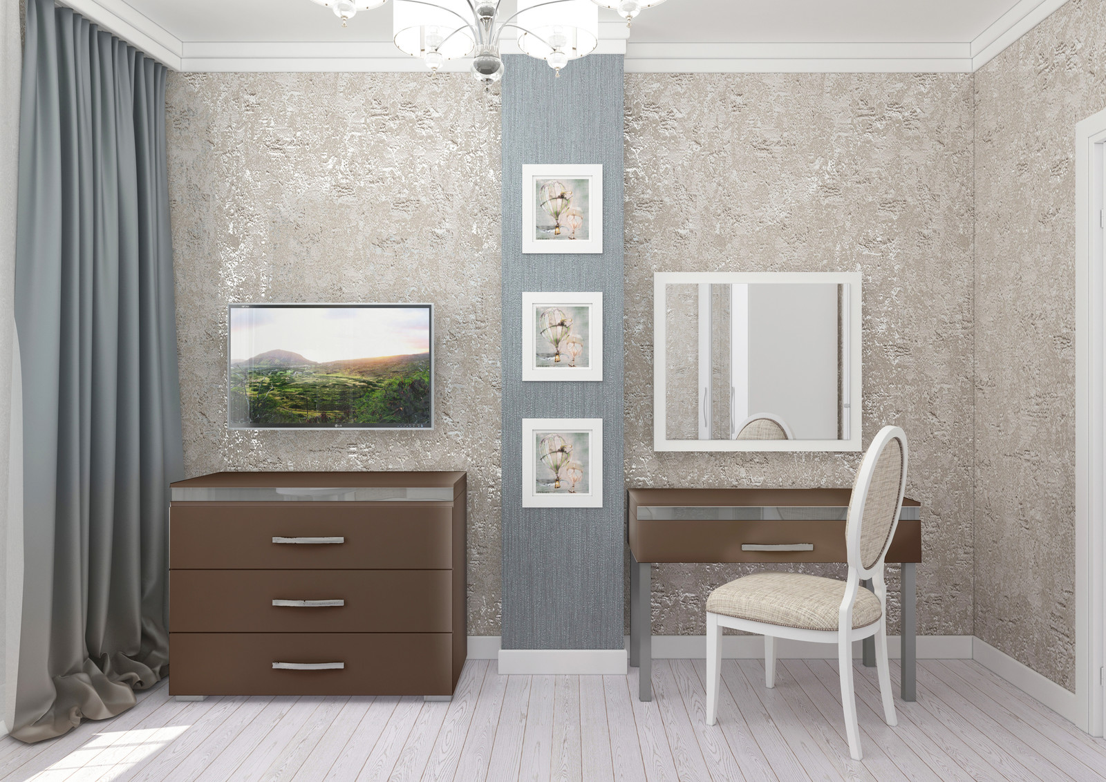 Современный интерьер в светлых тонах