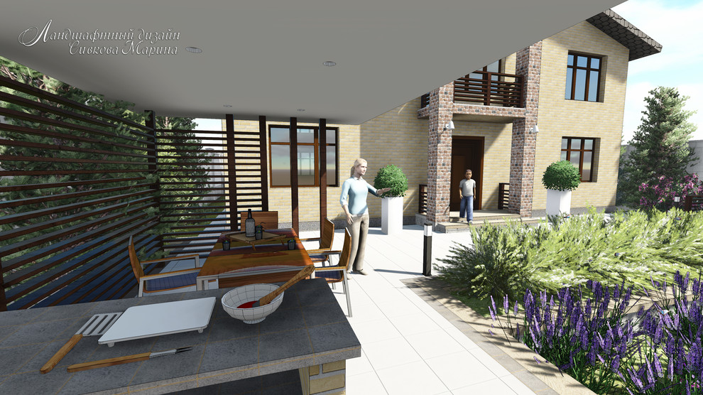 Небольшой сад в современном стиле