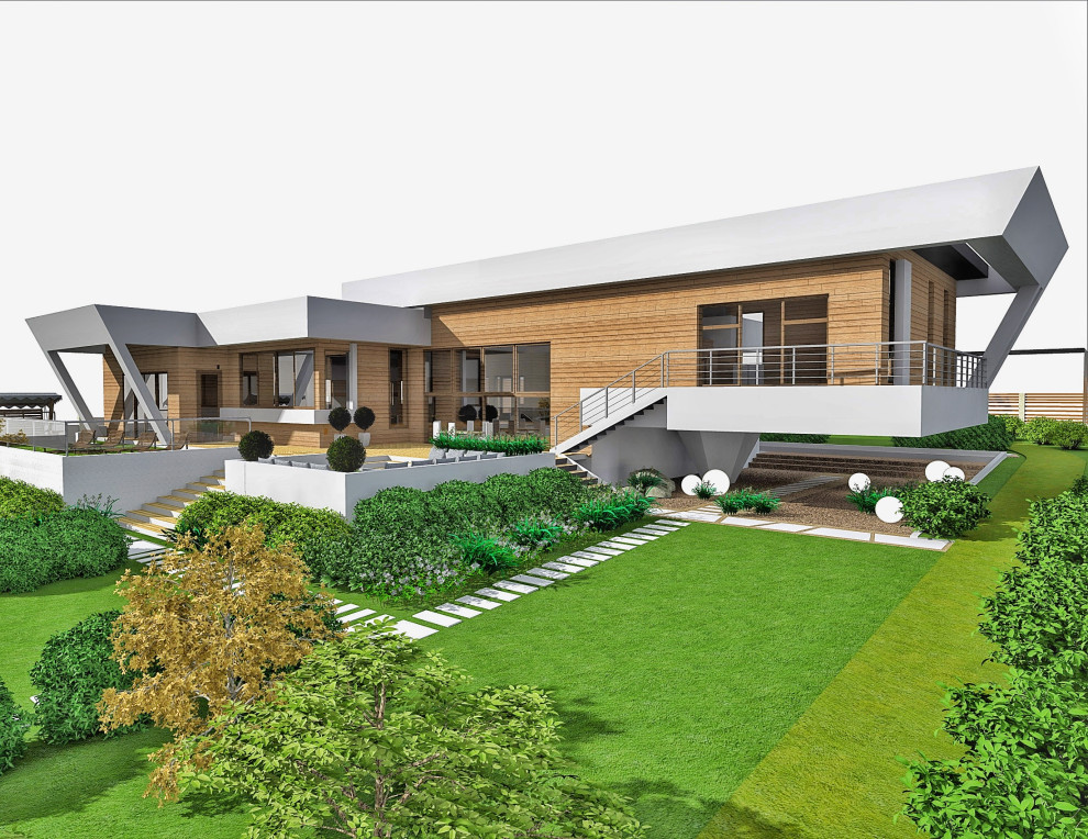 Ландшафтный дизайн проект участка КП Наутилус, Мельничная Падь, Иркутск