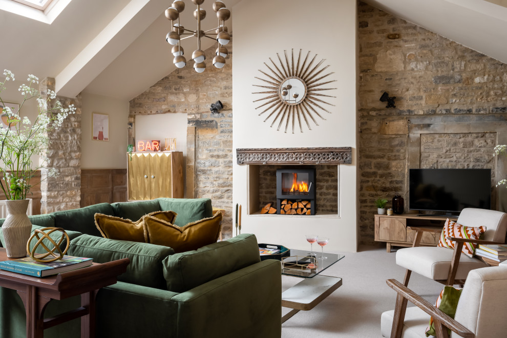 Rural living room in Gloucestershire.