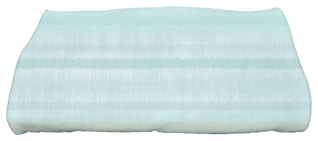 Raya De Agua, Stripe Print Bath Towel, Aqua