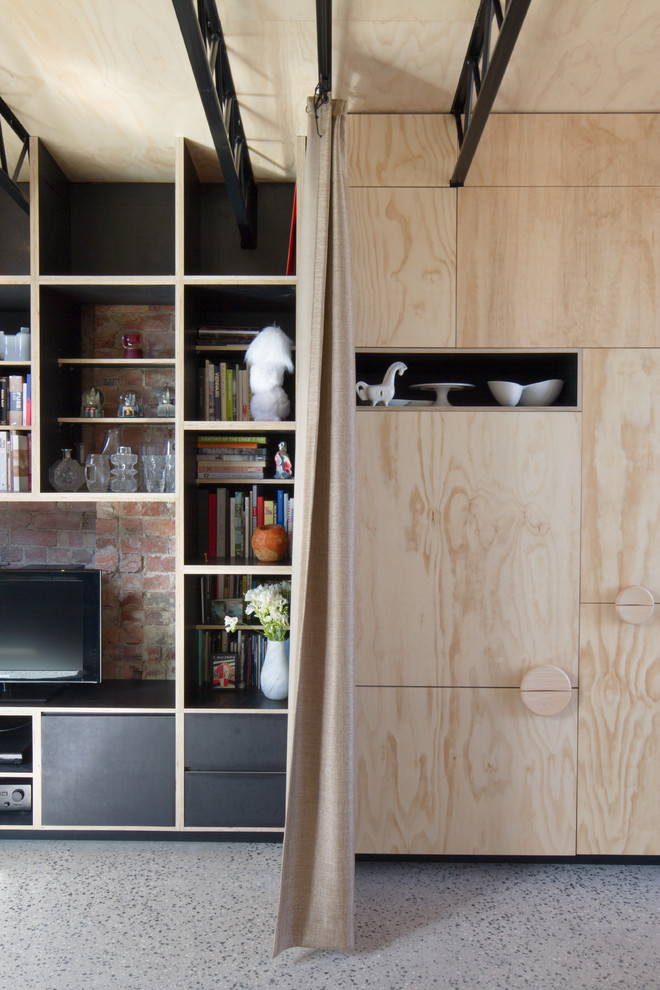 This is an example of a contemporary living room in Melbourne.