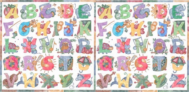 alphabet wallpaper border