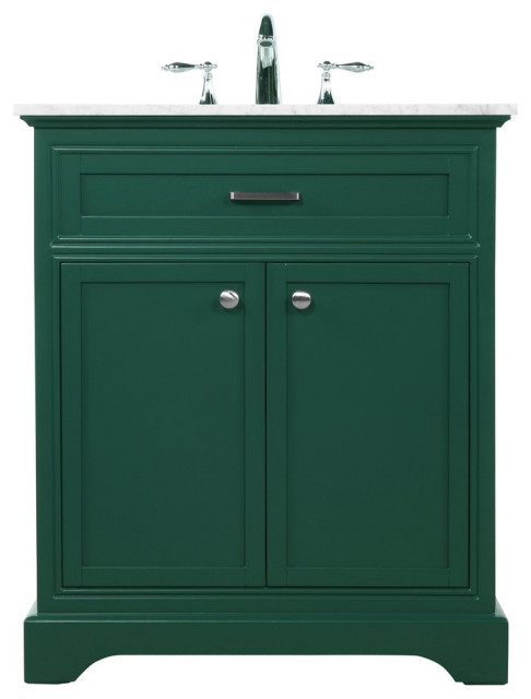 Elegant VF15030GN 30" Single Bathroom Vanity, Green - Contemporary ...