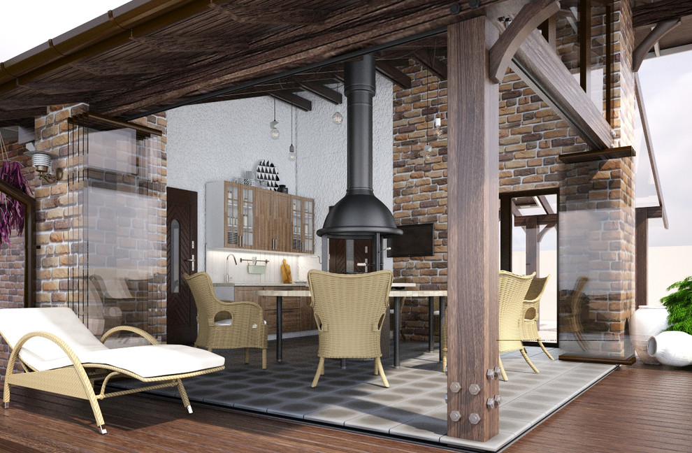 Реконструкция загородного дома с беседкой