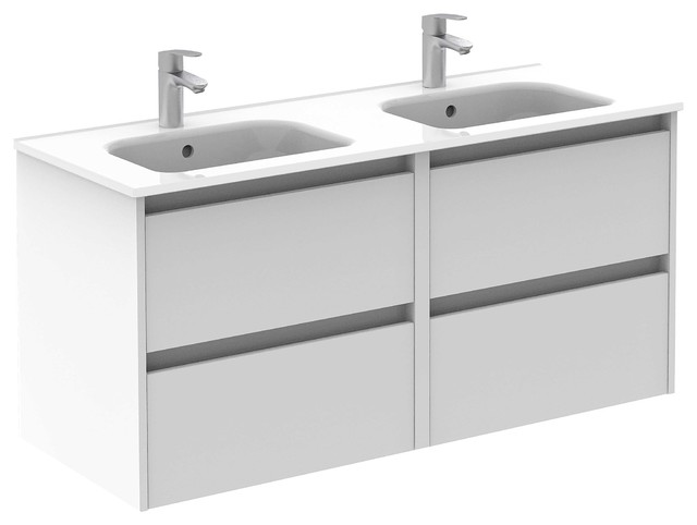 Modern Floating Bath Vanity Sensation Anthracite 48 Inch Double Sink