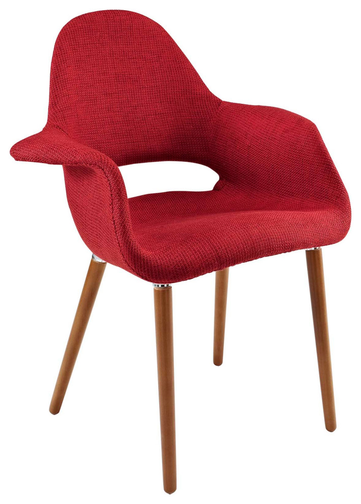 Aegis Dining Upholstered Fabric Armchair, Red
