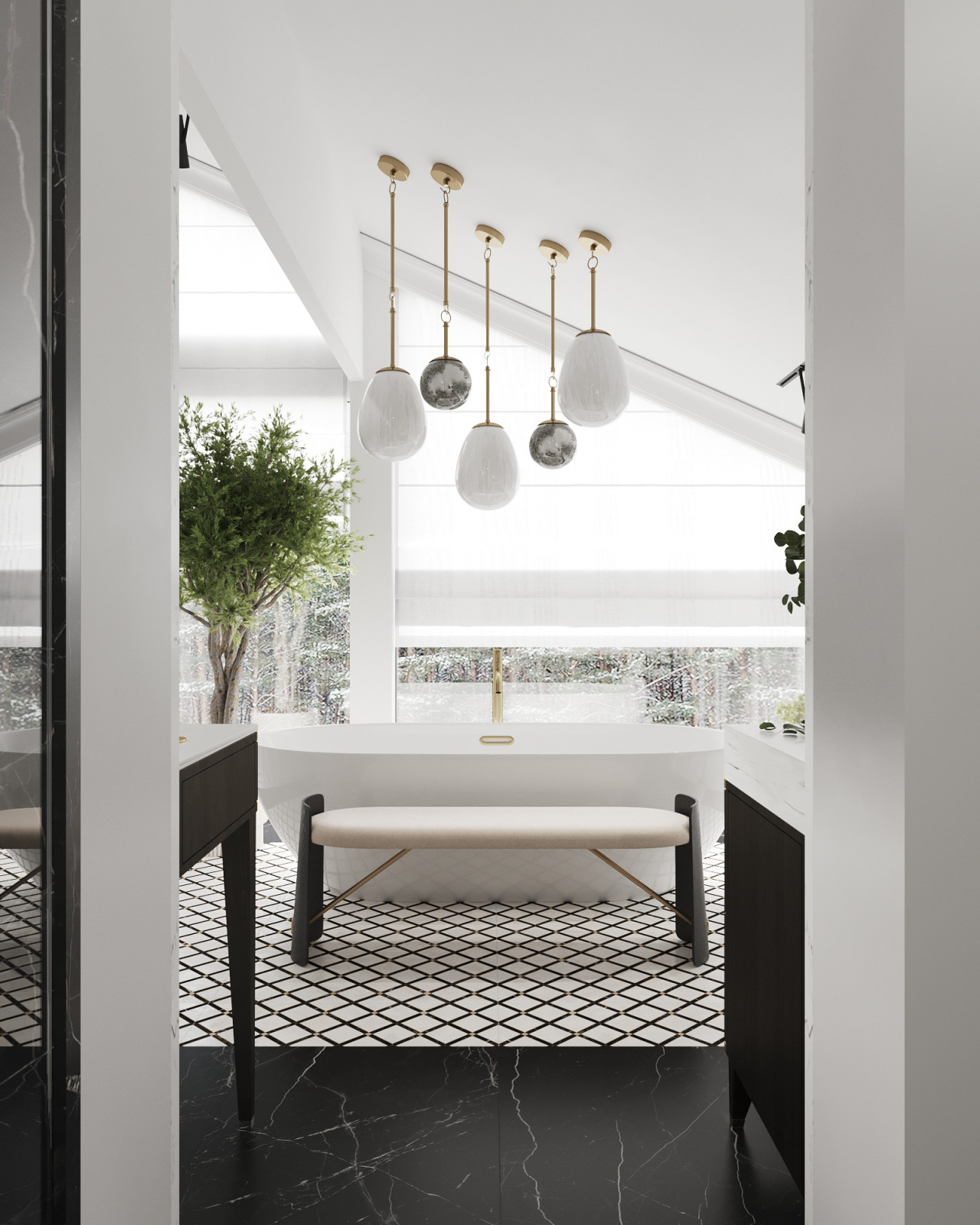 Фахверковый дом на 300 м2, в стиле ар-деко