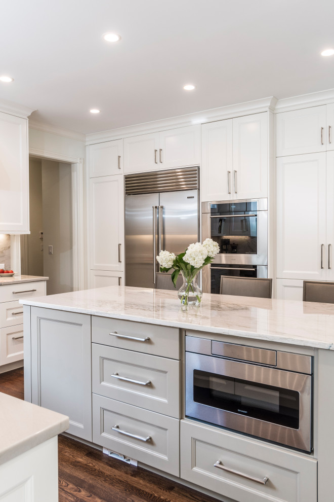 Stylish Carmel Kitchen Transformation - Transitional - Kitchen ...