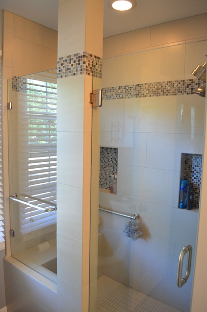 Master Bath tub to seated shower conversion klassisk-badrum