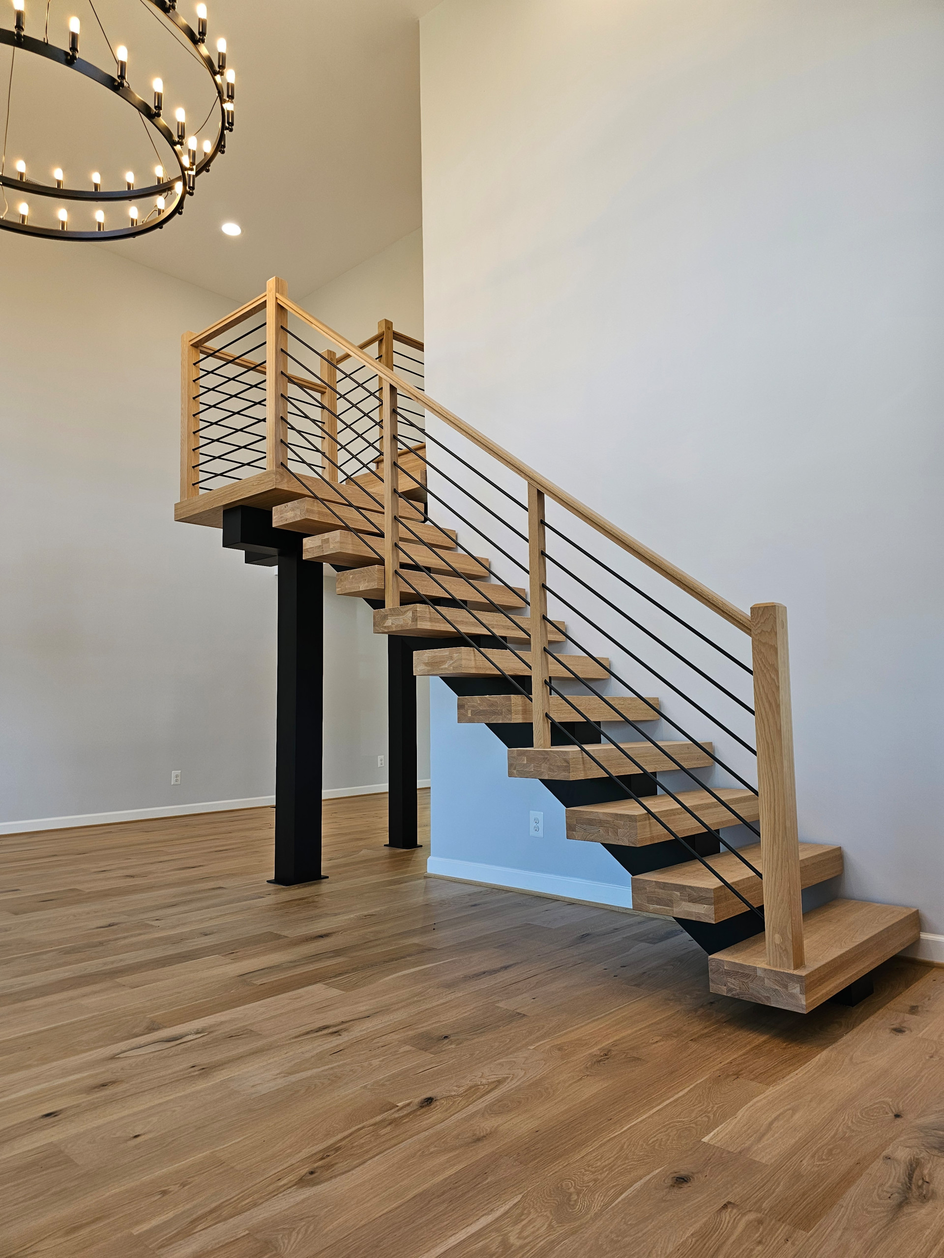 123_Modern Meets Rustic Farmhouse Staircase, Leesburg, VA 20175