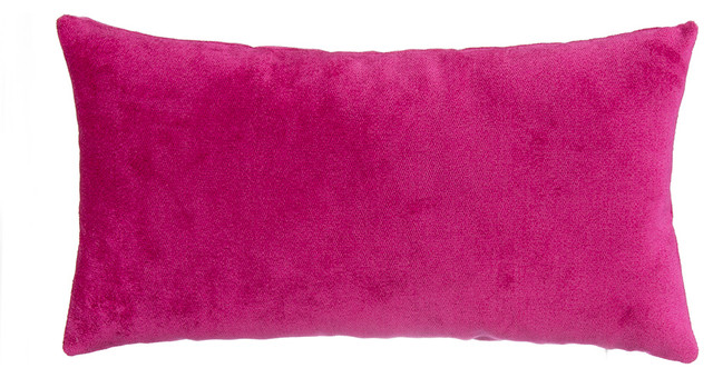 Magenta Velvet Pillow Contemporary Decorative Pillows By