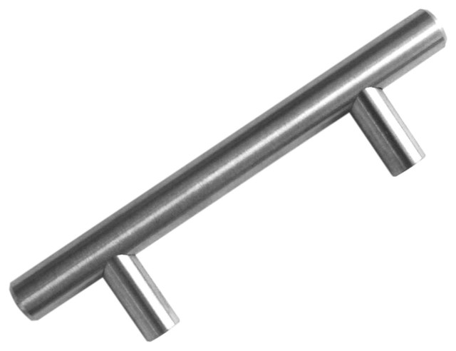 6" Solid Bar Pull Handles 4" Hole to Hole for Kitchen Cabinets, Brushed Nickel