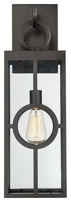 Lauren 24.5" 1-Light Outdoor Wall Lantern English Bronze Clear Glass
