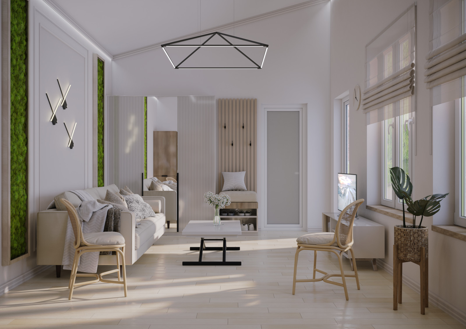 Кухня-гостиная в гостевом домике