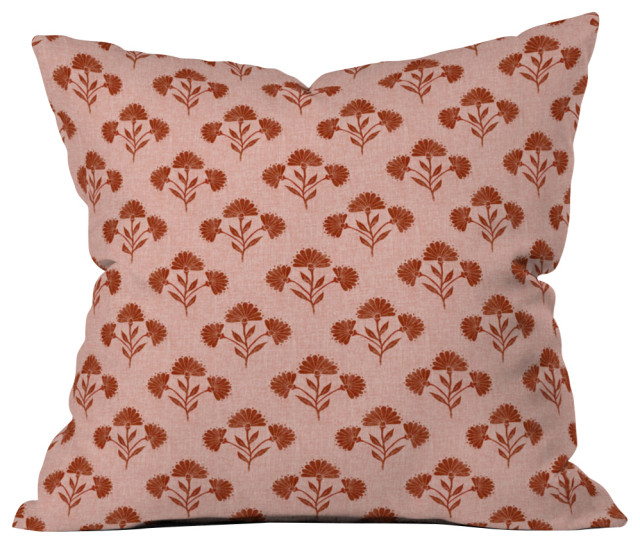 Deny Designs Schatzi Brown Suri Floral Cherry Outdoor Throw Pillow, 18"