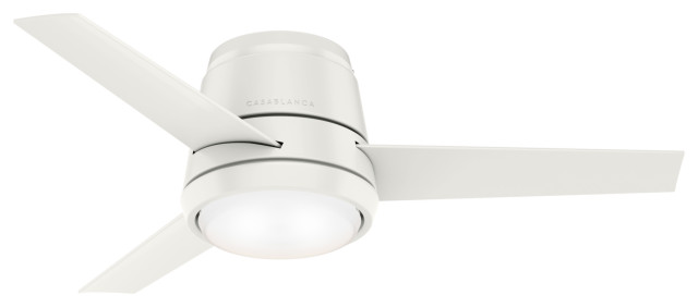 Casablanca 44" Commodus Fresh White Ceiling Fan, LED Light Kit and Wall Control