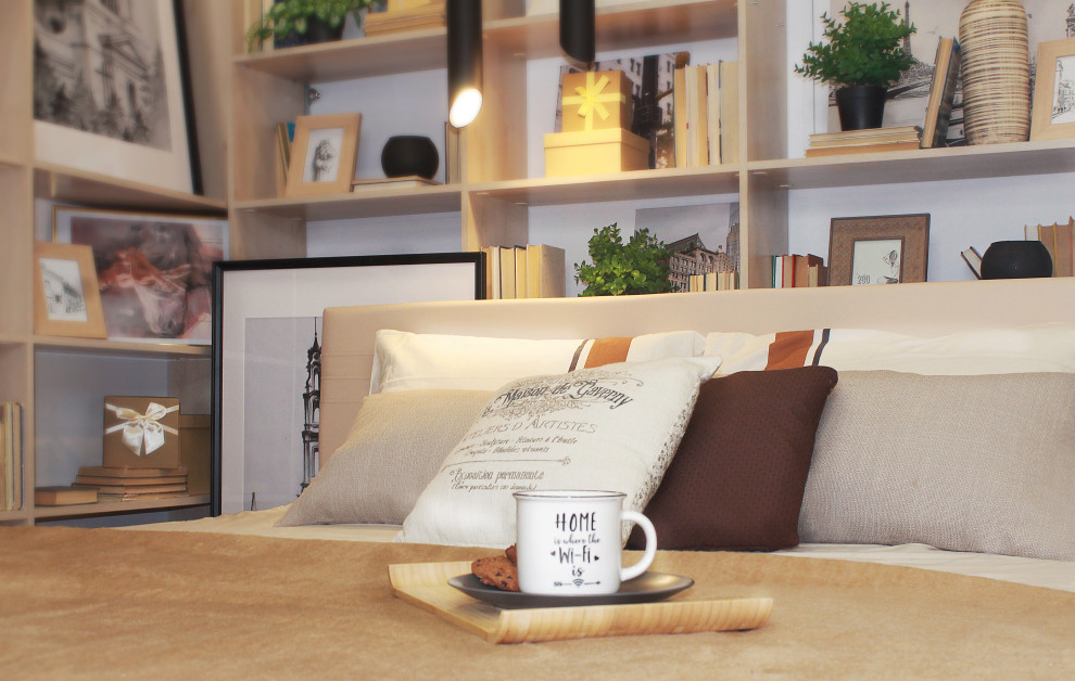 Спальня в бежевых тонах