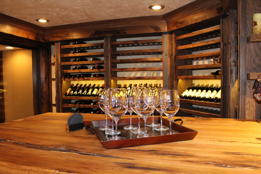 Inspiration for a country wine cellar in New York.
